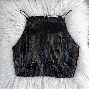 Black Sequin Top 🌟